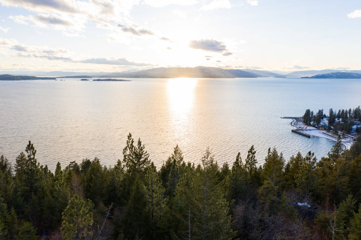 Sunsets Across the Lake Polson, Lake County, Montana USA Waterviews