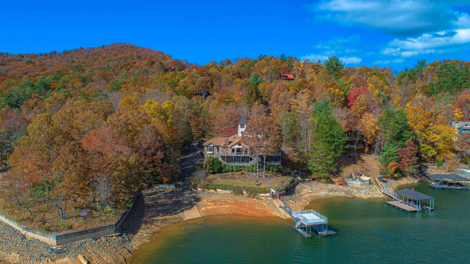 Lake Blue Ridge Beauty with dock, boat launch, deep water Blue Ridge