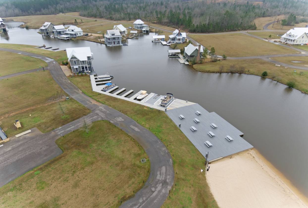 Custom Retreat with Boat House on Big Bay Lake! Lumberton, Lamar County, Mississippi USA